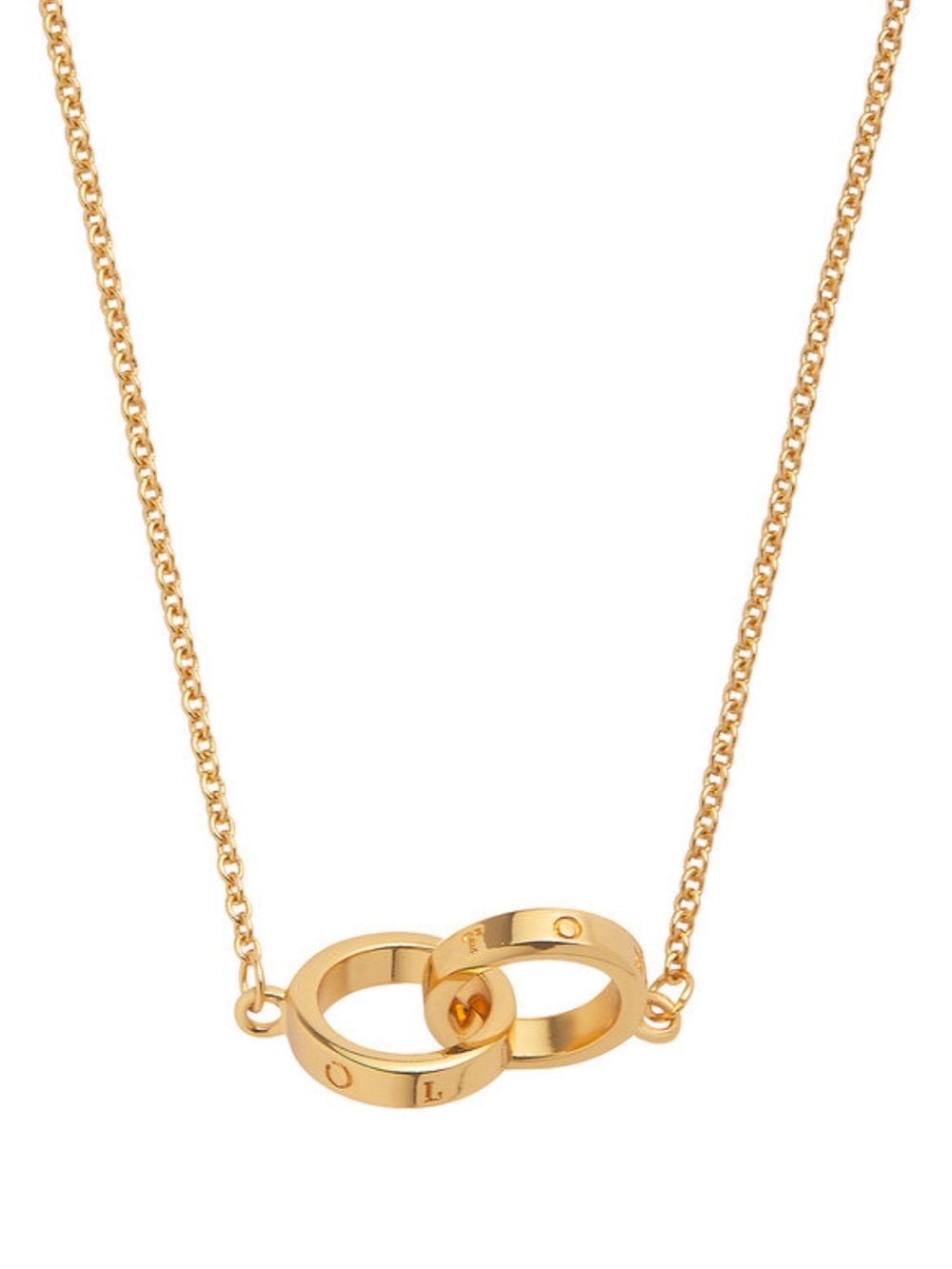 Olivia Burton London Classic Gold Interlink Necklace Gold Plated NWOT
